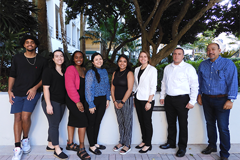 Group photo of students from the LAS program alongside some faculty and staff. 