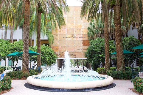 A photo of the Solomon G. Merrick building at the University of Miami Coral Gables campus.