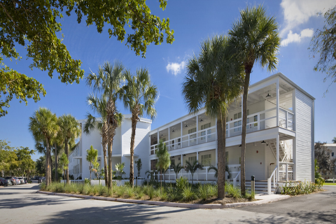 A photo of the Campo Sano building at the University of Miami Coral Gables campus.